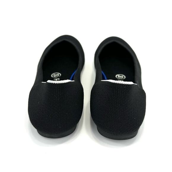Rothy's Ballet Flats Size 7 Black Knit Eco-Friendly Sustainable Vegan Round-Toe - Picture 5 of 13
